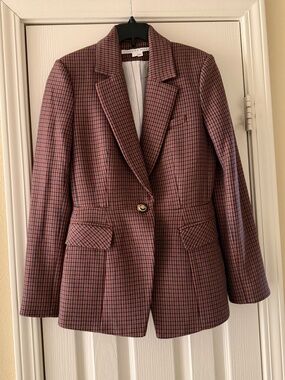 Veronica Beard Suri Plaid Dickey Jacket in Brown